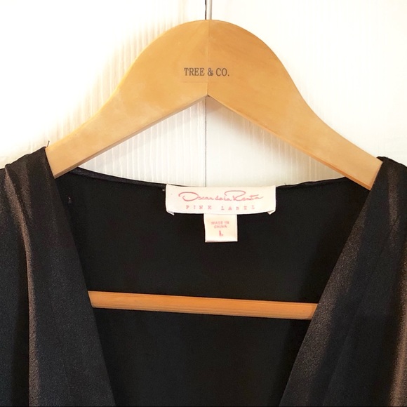 OSCAR DE LA RENTA / BLACK ROBE / SZ L - Picture 6 of 7